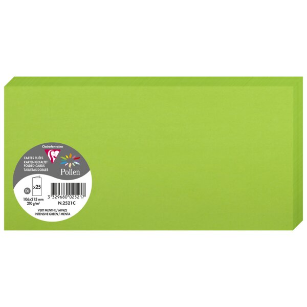 Pollen by Clairefontaine Carte double DL, cl&eacute;mentine