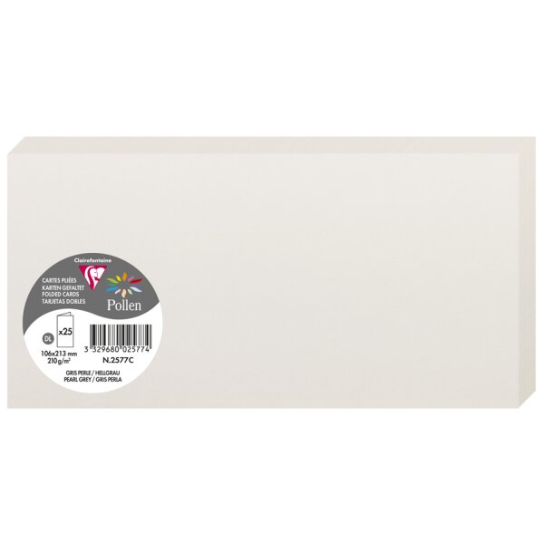 Pollen by Clairefontaine Carte double DL, cl&eacute;mentine