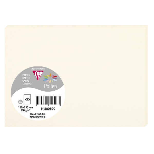 Pollen by Clairefontaine Carte C6, blanc