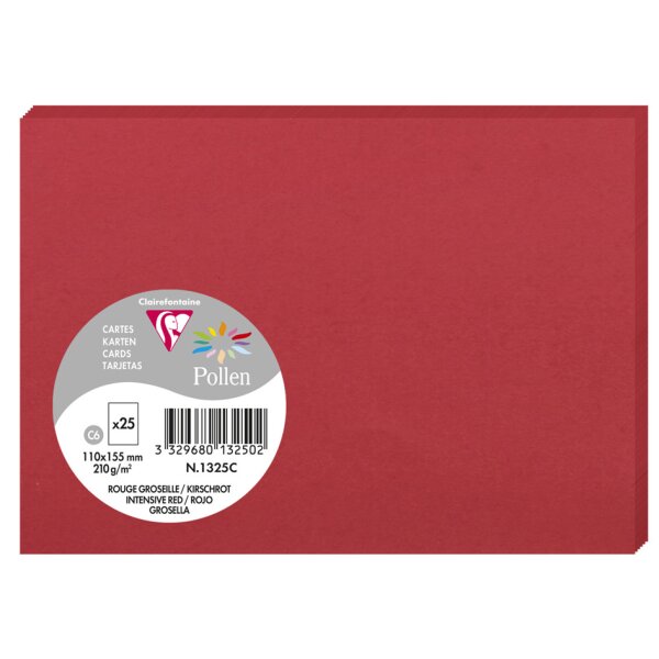 Pollen by Clairefontaine Karte C6, fuchsia