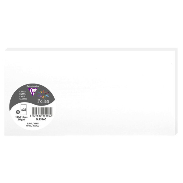 Pollen by Clairefontaine Carte DL, gris perle