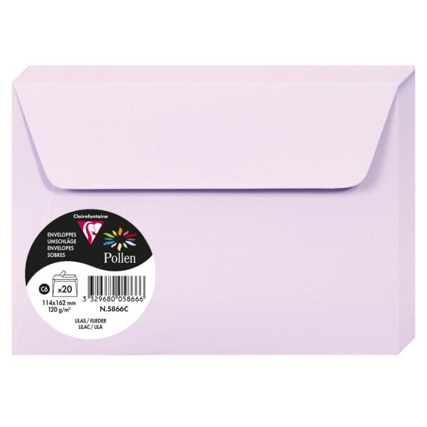 Pollen by Clairefontaine Enveloppes C6, rouge groseille