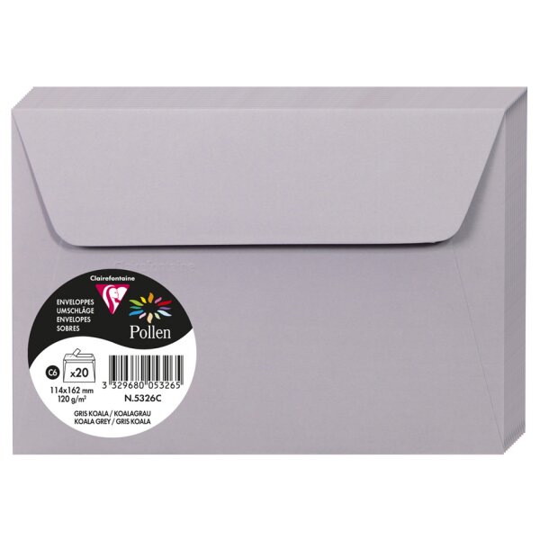 Pollen by Clairefontaine Enveloppes C6, rose fuchsia