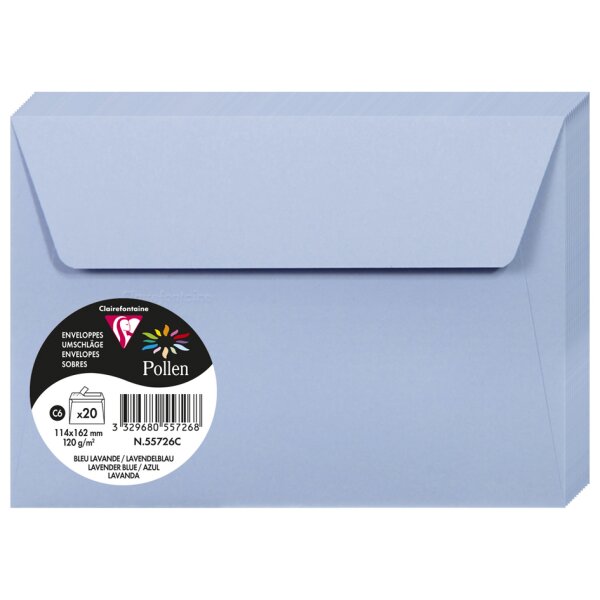 Pollen by Clairefontaine Enveloppes C6, rose fuchsia