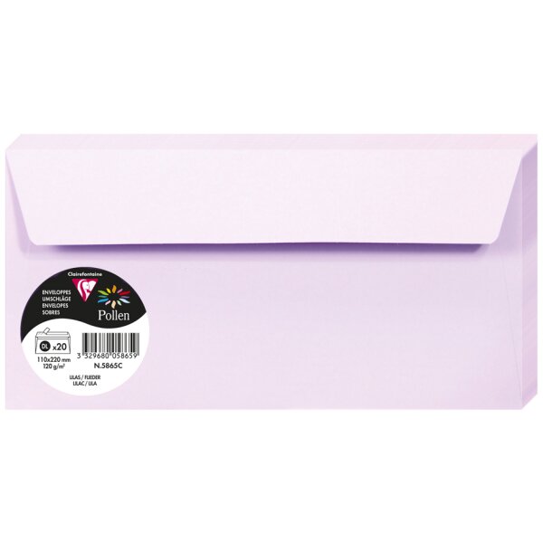 Pollen by Clairefontaine Enveloppes DL, rouge groseille
