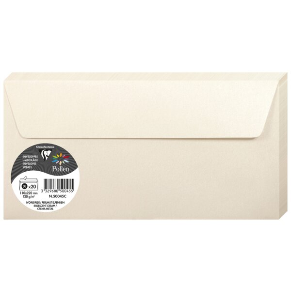 Pollen by Clairefontaine Enveloppes DL, rouge groseille
