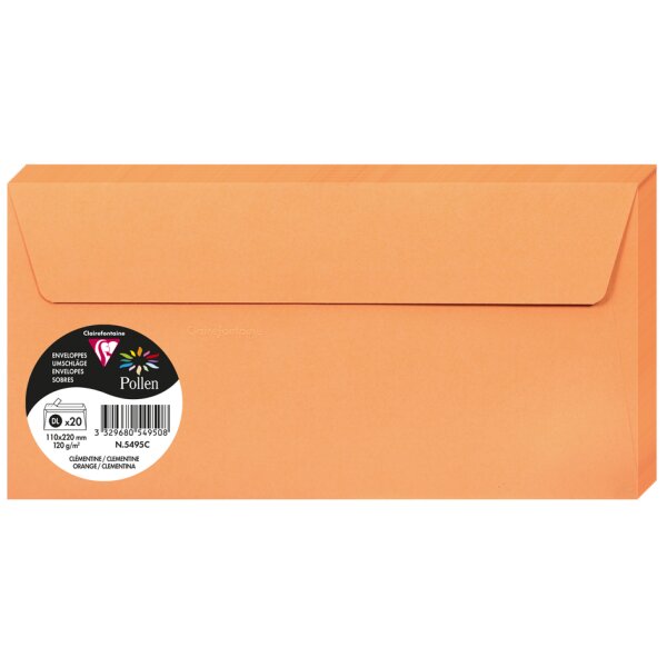 Pollen by Clairefontaine Enveloppes DL, rouge groseille