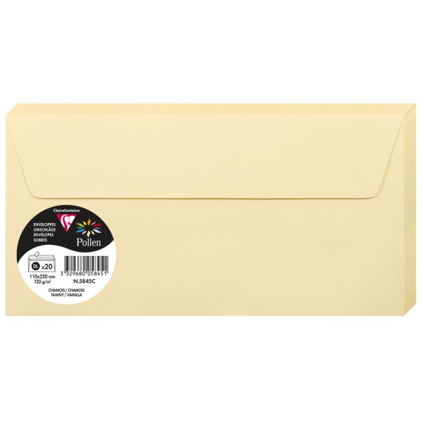 Pollen by Clairefontaine Briefumschlag DL, fuchsia