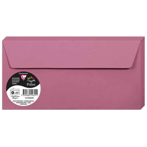 Pollen by Clairefontaine Briefumschlag DL, bordeaux