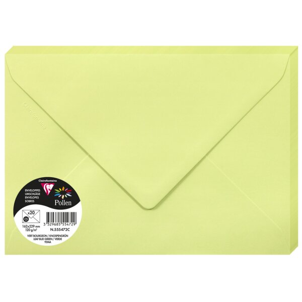 Pollen by Clairefontaine Enveloppes C5, vert menthe