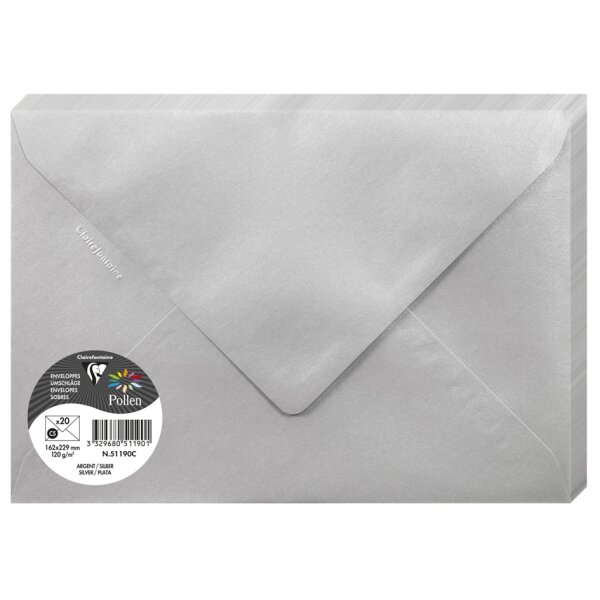 Pollen by Clairefontaine Enveloppes C5, lilas