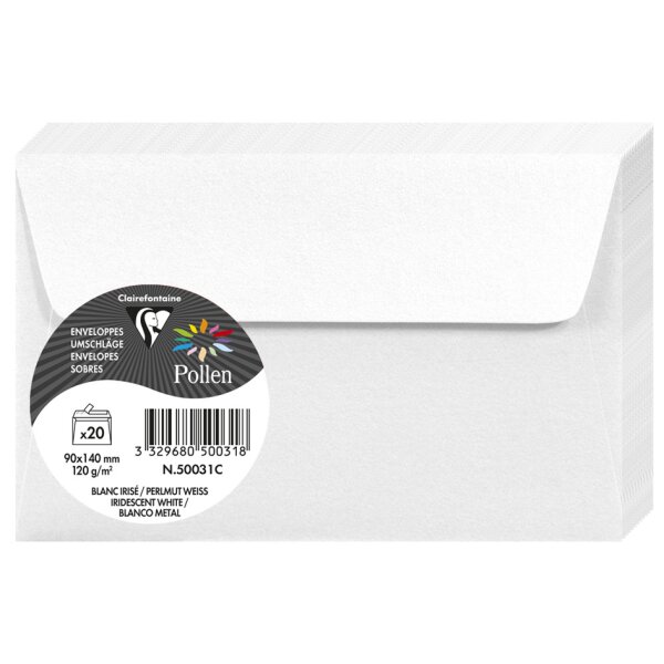 Pollen by Clairefontaine Enveloppes 90 x 140 mm, fuchsia