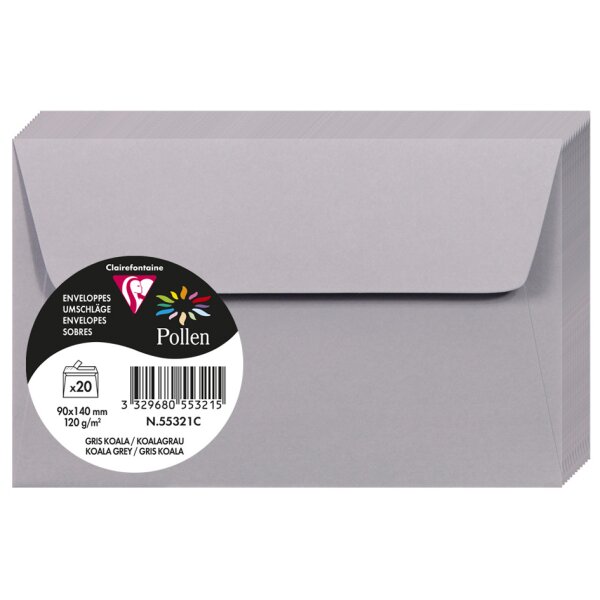 Pollen by Clairefontaine Enveloppes 90 x 140 mm, fuchsia