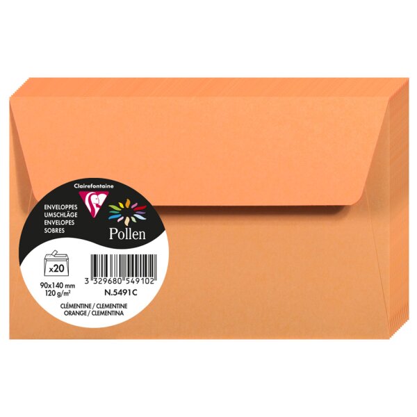 Pollen by Clairefontaine Enveloppes 90 x 140 mm, fuchsia