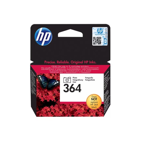 HP Cart. dencre 364 photo noir CB317EE PhotoSmart D5460 130 pages