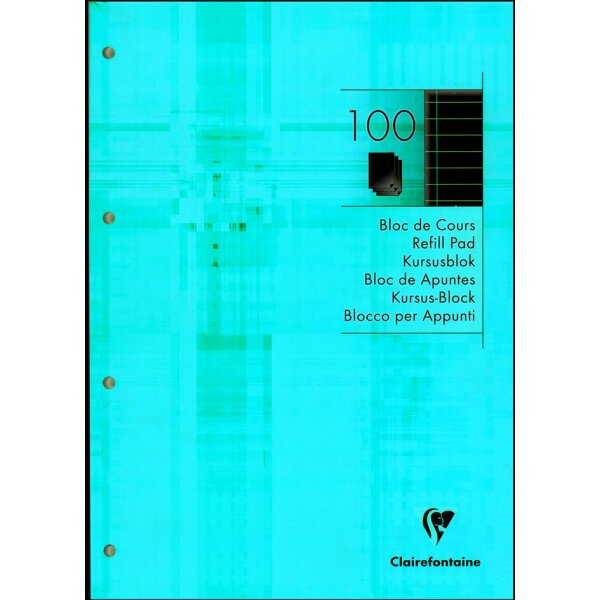 Clairefontaine Bloc de cours, A4, séyès, 200 pages