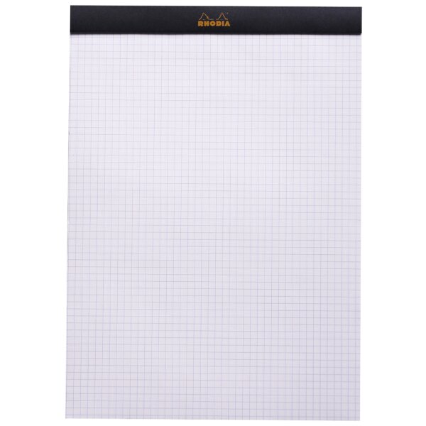 RHODIA Notizblock No. 18, DIN A4, kariert, schwarz