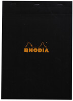 RHODIA Notizblock No. 18, DIN A4, kariert, schwarz