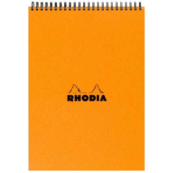 RHODIA Spiralnotizblock No. 18, DIN A4, kariert, orange