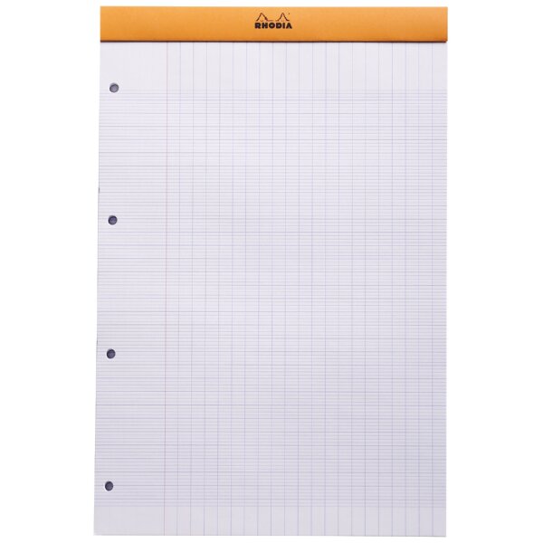 RHODIA Notizblock No. 20, DIN A4+, franz. Lineatur, schwarz
