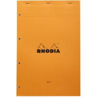 RHODIA Notizblock No. 20, DIN A4+, franz. Lineatur, schwarz