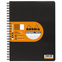 RHODIA Spiralblock für EXABOOK, A4+, kariert, schwarz