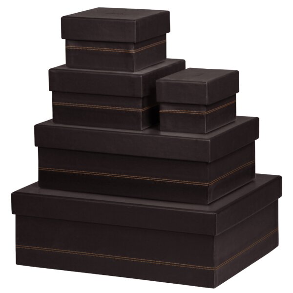 RHODIA Ablageboxen-Set RHODIARAMA, 5-teilig, schwarz
