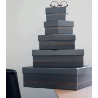 RHODIA Ablageboxen-Set RHODIARAMA, 5-teilig, schwarz
