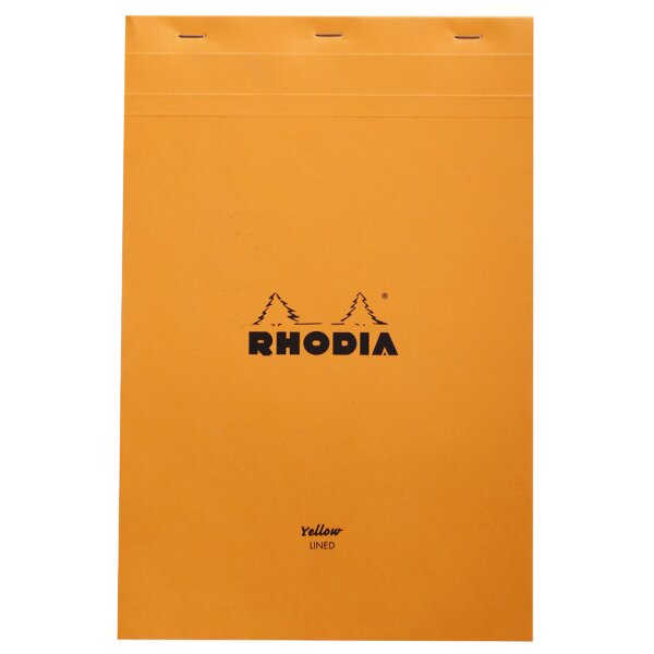 RHODIA Notizblock No. 19 Yellow, DIN A4+, liniert, orange