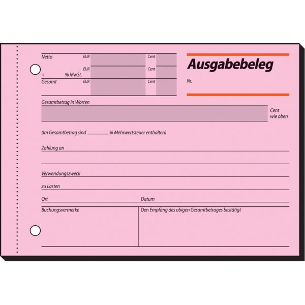 sigel Formularbuch Einnahmebeleg, A6 quer, 50 Blatt