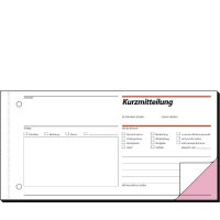 sigel Formularbuch "Kurzmitteilung Kurzbrief", 1 3 A4 quer