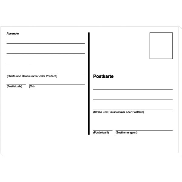 sigel Vordruck "Postkarten", A6 quer, 10 Blatt, im Heft
