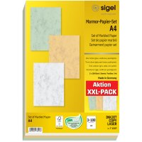 sigel Papier marbré XXL Superpack, A4, 90 g/m2, papier fin
