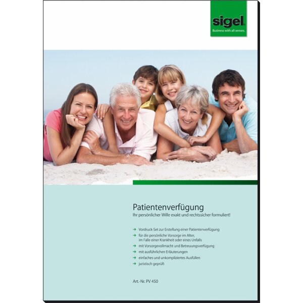 sigel Vordruck-Set "Patientenverfügung", DIN A4, 8 Blatt