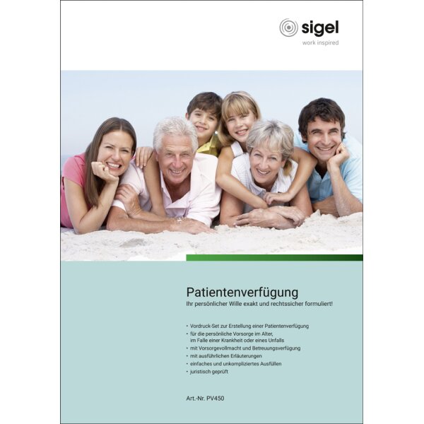 sigel Vordruck-Set "Patientenverfügung", DIN A4, 8 Blatt