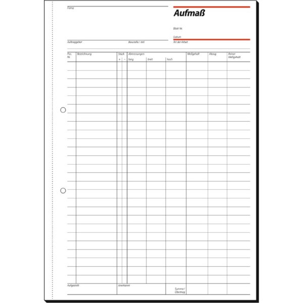 sigel Formularbuch Tages-/Regiebericht, A4, 2 x 40 Blatt