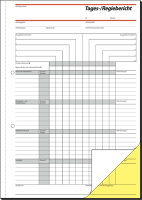 sigel Formularbuch Tages-/Regiebericht, A4, 2 x 40 Blatt