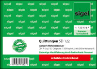sigel Formularbuch Quittung, inkl. MwSt., DIN A6 quer