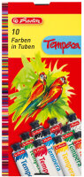herlitz Gouachefarbe, farbig sortiert, 10er Karton-Etui