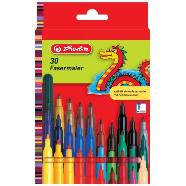 herlitz Feutre, &eacute;tui en carton de 30