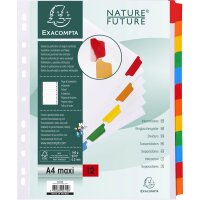 EXACOMPTA Intercalaires en carton, A4 Maxi, 6 touches