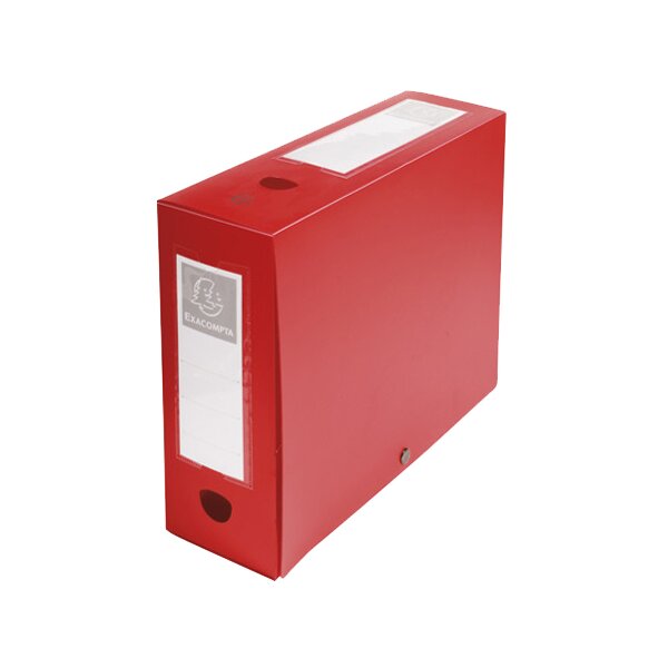 EXACOMPTA Archivbox mit Druckknopf, PP, 80 mm, blau