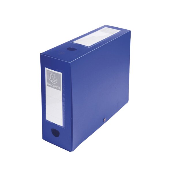 EXACOMPTA Archivbox mit Druckknopf, PP, 80 mm, blau