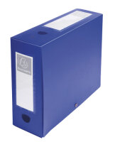 EXACOMPTA Archivbox mit Druckknopf, PP, 80 mm, blau