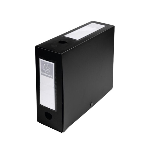 EXACOMPTA Archivbox mit Druckknopf, PP, 100 mm, schwarz