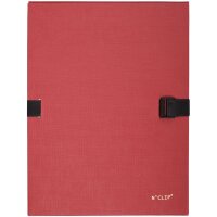 EXACOMPTA Chemise à dos extensible NCLIP, A4, rouge