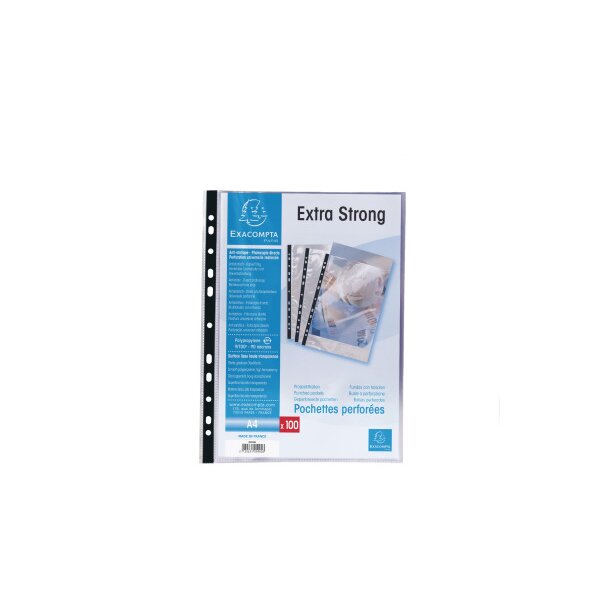 EXACOMPTA Zeigetaschen PP 90 my A4 5900E transparent, glatt 100 Stück