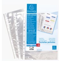 EXACOMPTA Pochette perforée, A4, PP, transparent