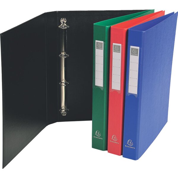 EXACOMPTA Classeur &agrave; anneaux, PP, 4 anneaux, A4, vert
