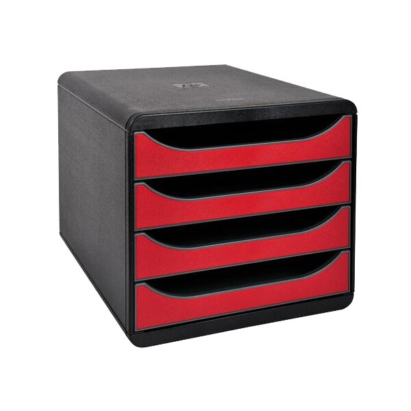 EXACOMPTA Schubladenbox BIG-BOX, 4 Schübe, lemongrün